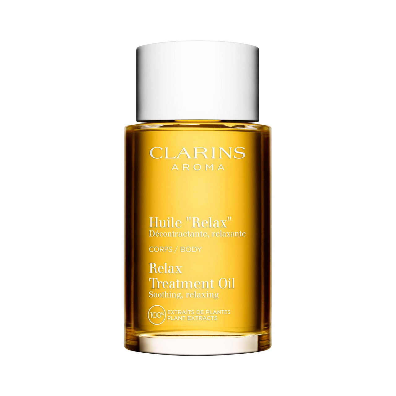 CLARINS Relax Body Treatment Oil | Relaxes, Moisturizes and Soothes Aching Muscles | Relieves Stress and Fatigue | Nourished & Comfortable Skin After The First Use* | Natural 100% Plant Extracts