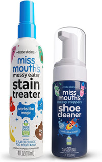 Thumbnail for Miss Mouth's Messy Eater Stain Treater and Messy Steppers Shoe Cleaner Magic Duo - Stain Remover for Clothes, Carpet, Upholstery and Shoe Cleaner for Sneakers, Leather, Cloth, Mesh