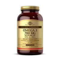 Thumbnail for Solgar Double Strength Omega-3 700 mg, 120 Softgels - Fish Oil Supplement - Support for Cardiovascular, Joint & Cellular Health - Contains EPA & DHA Omega 3 Fatty Acids - Gluten Free - 120 Servings