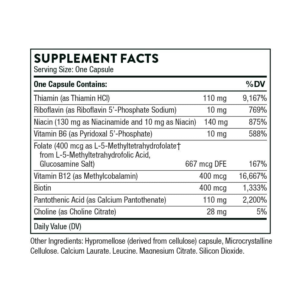 THORNE - Basic B Complex (60 Capsules) & Vitamin D-5000 (60 Capsules) Bundle - Supports Cellular Energy Production, Brain Health & Healthy Bones - Gluten, Dairy & Soy-Free