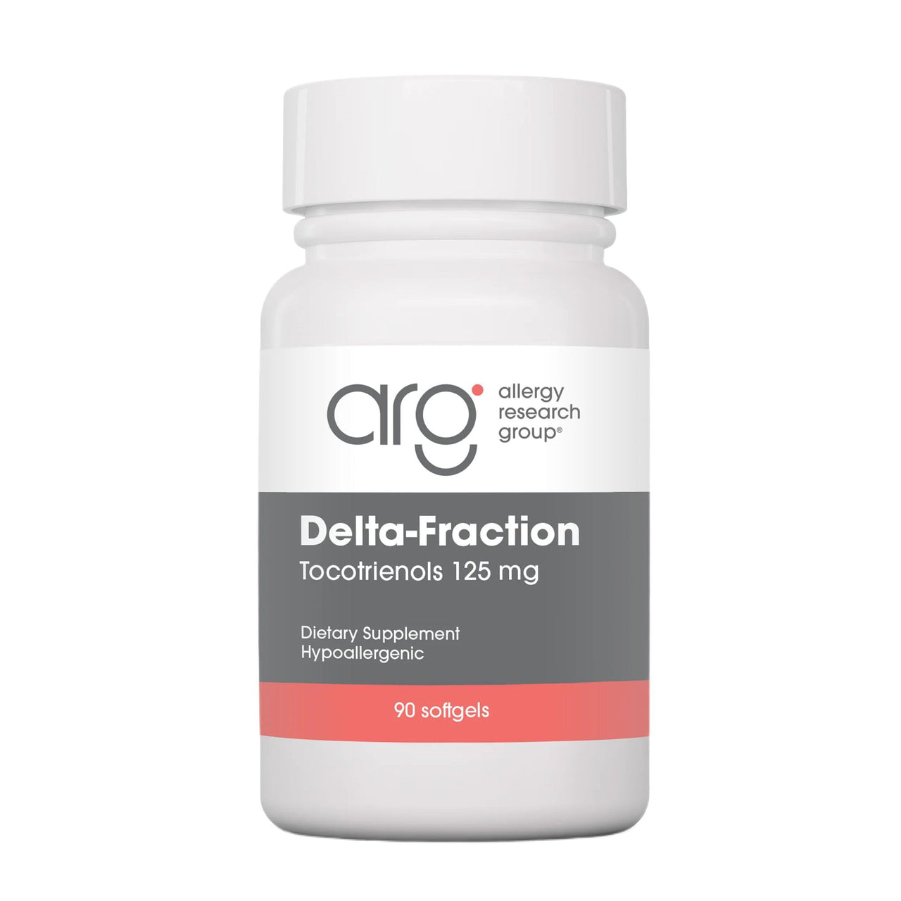 Allergy Research Group Delta-Fraction Tocotrienols Dietary Supplement - Vitamin E, Cardiovascular Health, Hypoallergenic, Softgels - 90 Count, 125 mg