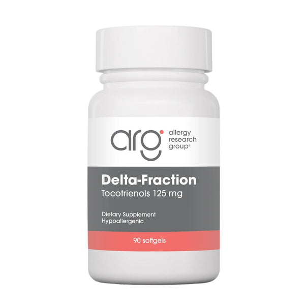 Allergy Research Group Delta-Fraction Tocotrienols Dietary Supplement - Vitamin E, Cardiovascular Health, Hypoallergenic, Softgels - 90 Count, 125 mg