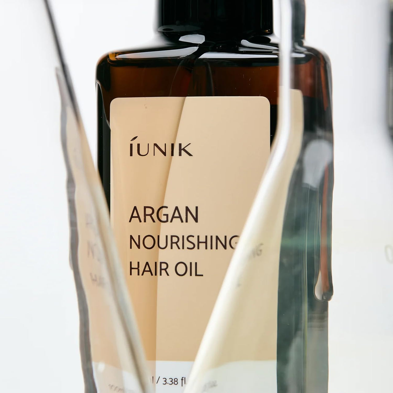 IUNIK Argan 3.9% Hair Oil Serum Nourishing for Dry and Damaged Hair - Anti Frizz Lightweight Hair Treatment Deep Conditioner Mask, Paraben and Sulfate Free, Aceite de Argan Cabello 3.38 Fl Oz Korean