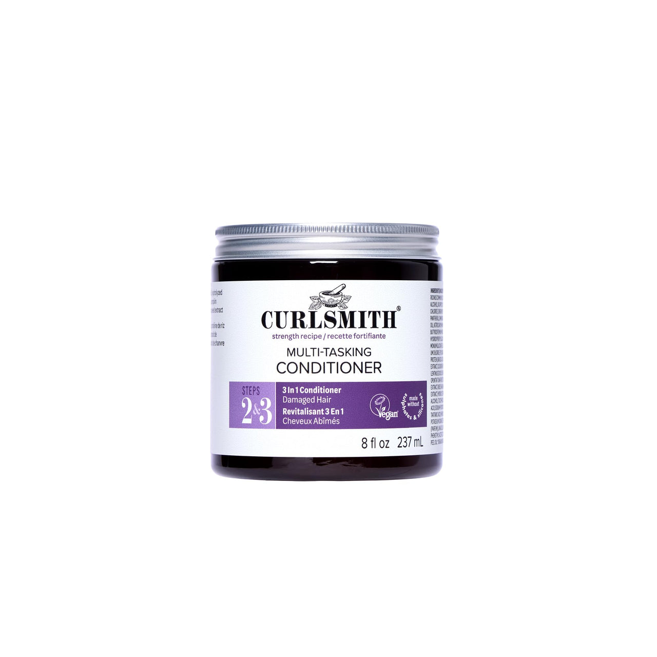CURLSMITH Multi-Tasking 3-in-1 Curl Conditioner, Use as a Protein-Rich Rinse Out, Leave In or Deep Conditioner, For All Curl Types, Vegan & Cruelty-free (8 oz)
