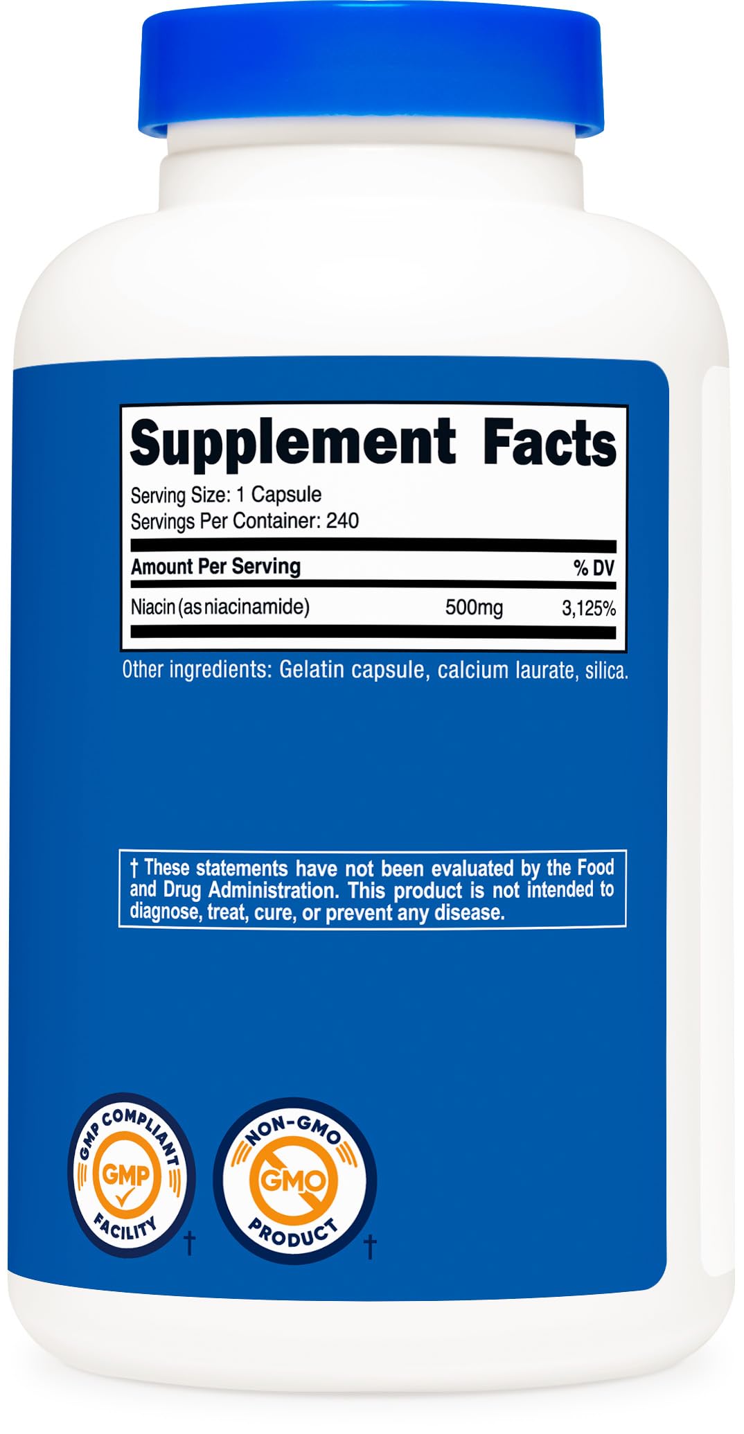Nutricost Niacinamide (Vitamin B3) 500mg, 240 Capsules - Non-GMO, Gluten Free, Flush Free Vitamin B3