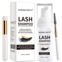 Thumbnail for Mererke_Pretty Eyelash Extension Shampoo 50 ml + Brush - Eyelid Foaming Cleanser - Sensitive Paraben & Sulfate Free - Eyelash Wash and Lash Bath for Extensions - Salon Use and Home Care