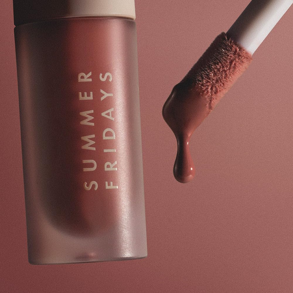 Summer Fridays Dream Lip Oil - Hydrating Tinted Lip Gloss Oil - Non-Sticky Formula with Skincare Benefits for Long-Lasting Softness + Shine - Effortless Beauty Gifts - Blush Dreams (0.15 Oz)