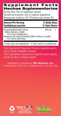 Thumbnail for Bio Nutrition Fermented Black Garlic - 60 Vegetarian Capsules Pack of 1