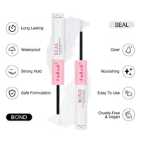 Thumbnail for FADLASH Lash Bond and Seal 10ml Individual Lashes Glue and Seal Super Strong Hold DIY Lash Extension Kit Hold 48-72 Hours Waterproof Cluster Lash Glue Eyelash Extension Kit
