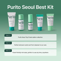 Thumbnail for PURITO SEOUL Best Kit - Skincare Routine with Panthenol Cleanser & Cream, Unscented Centella Serum & Toner, For All Skin Types, Gift Set, For Face, Facial Serum, K-Beauty, 3.52 fl. oz.