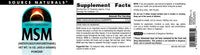 Thumbnail for Source Naturals MSM, (Methylsulfonylmethane) - 16 Ounce Powder
