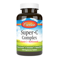 Thumbnail for Carlson - Super-C Complex, Vitamin C + Bioflavonoids, Immune Function & Optimal Wellness, Antioxidant, 100 Vegetarian Tablets