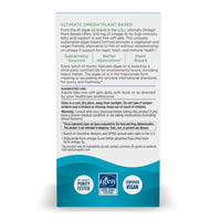 Thumbnail for Nordic Naturals Plant Based Ultimate Omega, Lemon Flavor - 60 Vegetarian Soft Gels - 1210 mg Omega-3 - Vegan EPA and DHA - Supplement Made from Algae - Brain & Heart Support - Non-GMO - 30 Servings
