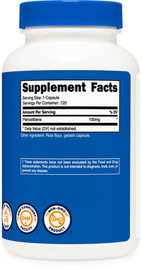 Thumbnail for Nutricost Pterostilbene 100mg, 120 Capsules - Non-GMO, Gluten Free