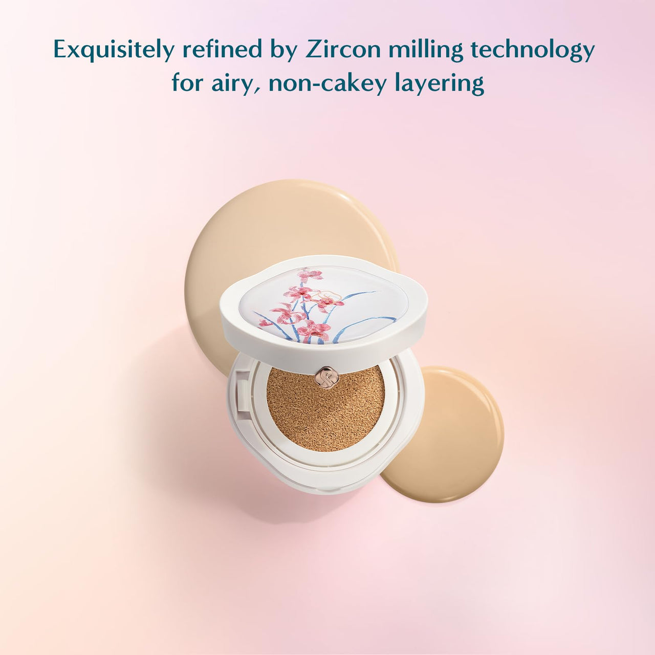 FLORASIS Flawless Jade Breathable Longwear Cushion Foundation (Ode to Embroidery) (N25 Rippling Lotus, 1 Count)