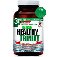 Thumbnail for Natren Healthy Trinity Probiotics Supplement - 60 Dairy and Gluten Free Gel Capsules - Improve Gut and Digestive Health, - 30 Billion CFU - Lactobacillus Acidophilus, Bifidobacterium, Bulgaricus