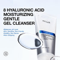Thumbnail for ANUA Moisturizing Gentle Gel Cleanser, Hyaluronic Acid, Squalane, Ceramide, Foaming Facial Korean Cleanser, pH Balance, Daily Hydrating Face Wash, Korean Skincare (150ml/5.07fl oz.)