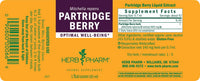 Thumbnail for Herb Pharm Partridge Berry (Squaw Vine) Liquid Extract - 1 Ounce