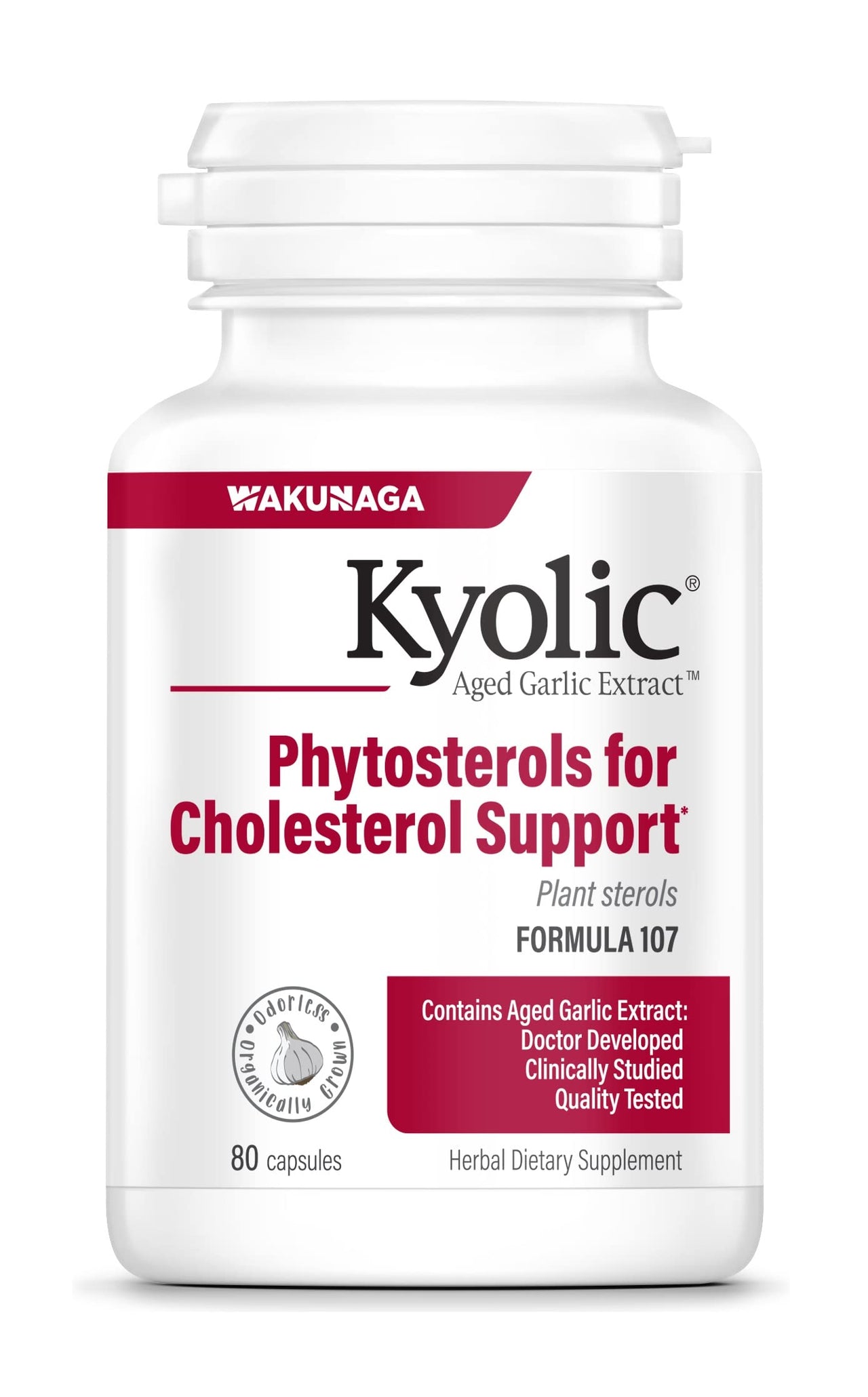 Kyolic Aged Garlic Extract Formula 107, 80 Capsules