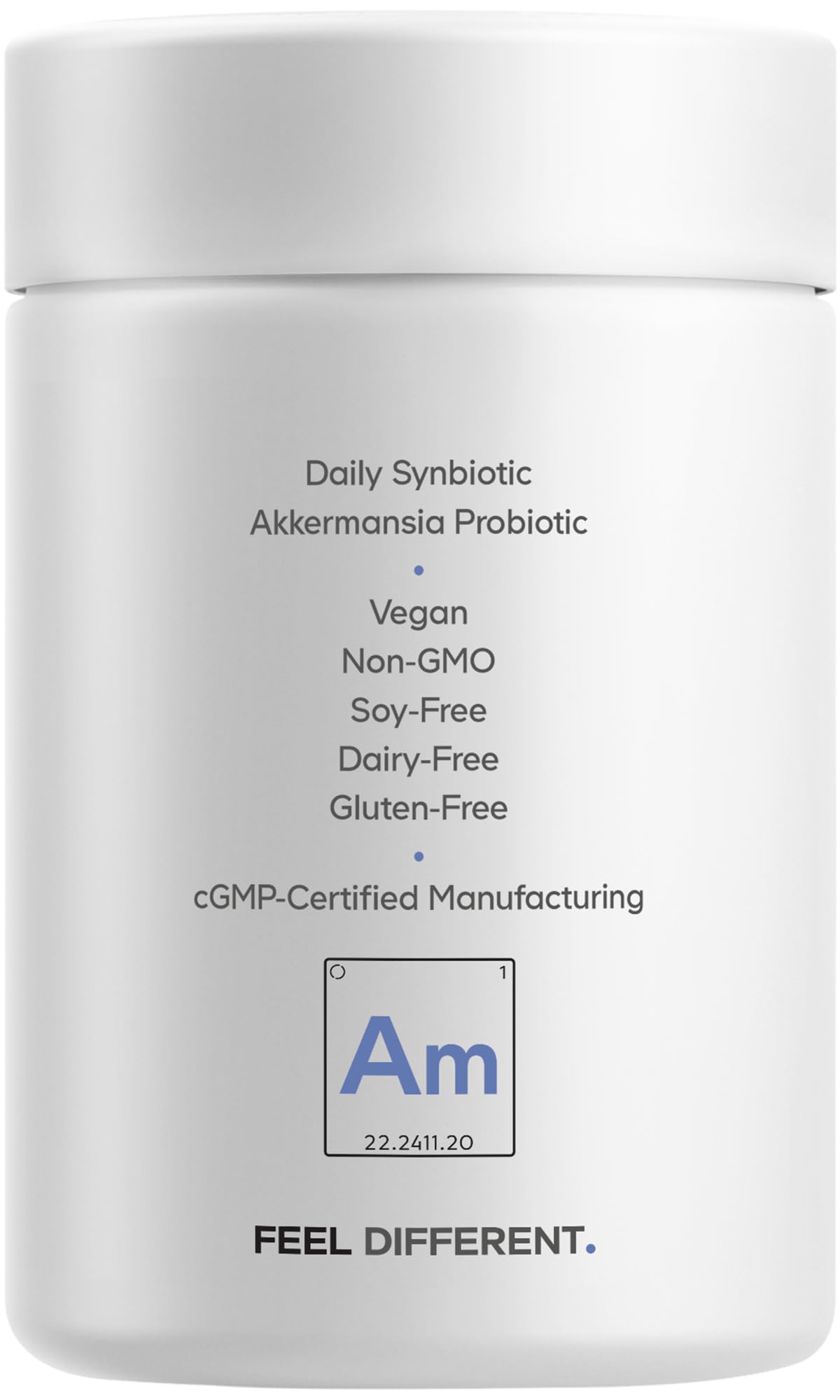 Codeage Akkermansia Synbiotic Supplement - 100 Million AFU Akkermansia Probiotic & Chicory Inulin Prebiotic - Chicory Root - 1 Capsule Per Serving - Non-GMO, Gluten-Free - 30 Capsules