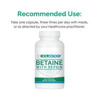 Thumbnail for Rootcology by Dr. Izabella Wentz | Betaine with Pepsin | 750mg Betaine HCl with 50mg Pepsin for Digestion Support | 120 Capsules