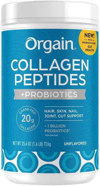 Thumbnail for Orgain Collagen +Superfoods with 20 Grams of Grass-Fed Collagen and Vitamin C, Unflavored, 25.6 oz