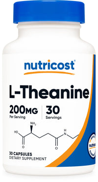 Thumbnail for Nutricost L-Theanine 200mg, 30 Capsules