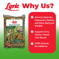 Thumbnail for Lyric Wildlife Critter Food for Deer, Squirrels, Turkeys & Rabbits, Wild Bird Seed for Outside Feeders, 10 lb Bag