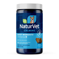 Thumbnail for NaturVet Quiet Moments Calming Aid Dog Supplement, Helps Promote Relaxation, Reduce Stress, Storm Anxiety, Motion Sickness for Dogs (Quiet Moments Plus Hemp, 180 Soft Chews)