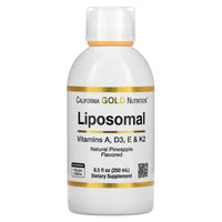 Thumbnail for California Gold Nutrition, Liposomal Vitamin A, D3, E & K2, Pineapple, 8.5 fl oz (250 ml)