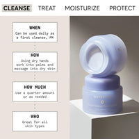 Thumbnail for Naturium Purple Ginseng Cleansing Balm Plus Plant-Based Esters & Linoleic-Rich Oils, Smoothing Face Wash, 3.0 oz