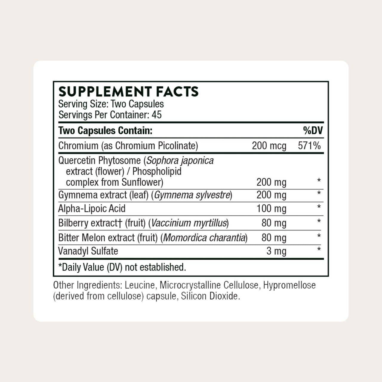 THORNE - Diabenil - Support for Maintaining Health* - with Chromium, ALA, and Quercetin Phytosome - 90 Capsules