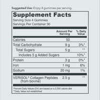 Thumbnail for Vital Proteins Collagen Gummies, 2.5g of Clinically-Tested Collagen for Hair, Skin, Nails & Wrinkles, 120 ct Bottle, Pack of 2, Grape Flavor