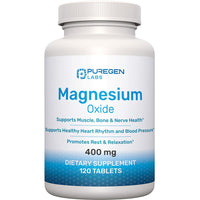 Thumbnail for Magnesium 400mg [High Potency] Supplement – Magnesium Oxide for Immune Support, Muscle Recovery, Leg Cramps and Relaxation 120 Tablets