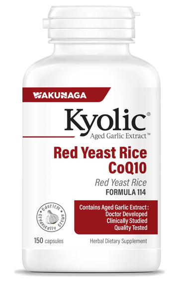 Kyolic Aged Garlic Extract Formula 114, Red Yeast Rice CoQ10, 150 Capsules