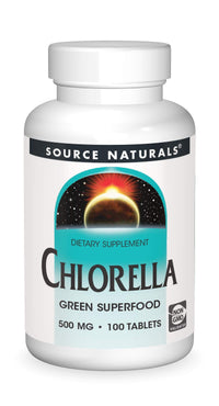 Thumbnail for Source Naturals Chlorella 500 mg Green Superfood, Plant-Based B12-100 Tablets