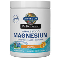 Thumbnail for Garden of Life Dr. Formulated Whole Food Magnesium 197.4g Powder - Orange, Chelated, Non-GMO, Vegan, Kosher, Gluten & Sugar Free Supplement with Probiotics - Best for Anti-Stress, Calm & Regularity