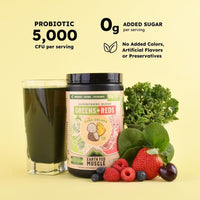 Thumbnail for Earth Fed Muscle Superfoods Blend Reds & Greens Powder, PiÃ±a Colada Flavor, Juice & Smoothie Mix with Organic Kale, Spirulina, Wheat Grass - Detox & Cleanse, No Added Sugar - Non-GMO - 30 Servings