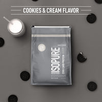 Thumbnail for Isopure Zero Carb 100% Pure Whey Isolate Protein Powder, Lactose Free, Gluten Free, With Vitamins, Cookies & Cream, 25g Protein Per Serving, 7.5 Lbs, 110 Servings (Packaging May Vary)