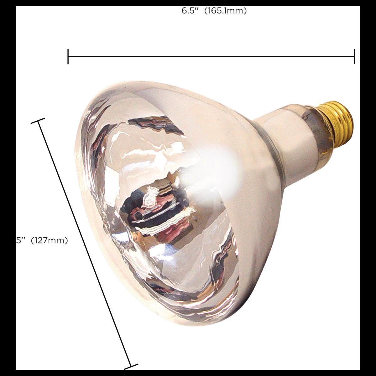 Satco S4750 Medium Bulb in Light Finish, 6.50 inches, 1 Pack, Clear Heat