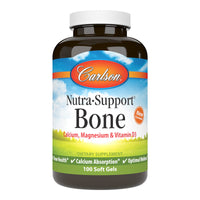 Thumbnail for Carlson - Nutra-Support Bone, Calcium, Magnesium & Vitamin D3, Bone Health, Calcium Absorption & Optimal Wellness, 100 Softgels