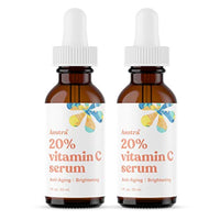 Thumbnail for ASUTRA 20% Vitamin C Serum, 1 fl oz (Pack of 2) - Ferulic & Hyaluronic Acid, Vitamin E, Aloe, Jojoba, Brightening Face Serum