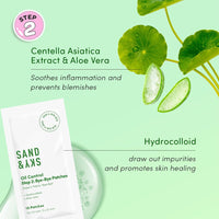 Thumbnail for Sand & Sky Oil Control Dual Action Hydrocolloid Pimple Patches with Salicylic Acid & Centella - Blemish Spot Formula, 75 Count, For Whiteheads & Red Pimples