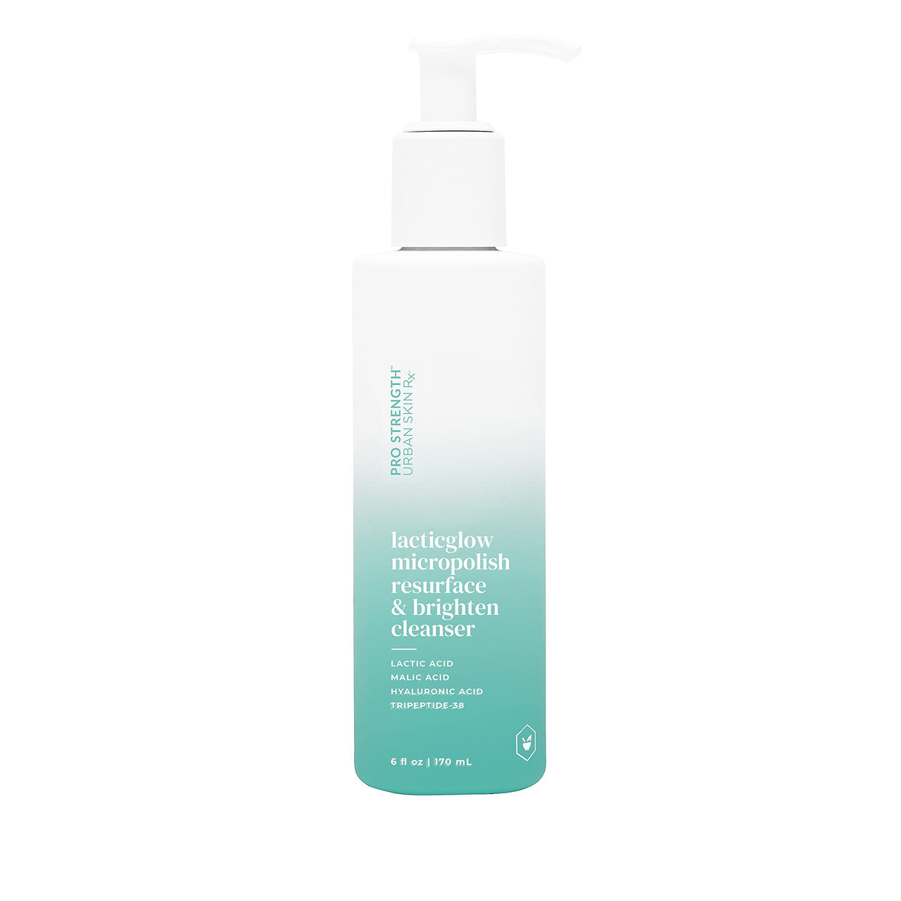 Urban Skin Rx® Pro Strength LacticGlow Micropolish Daily Resurface & Brighten Exfoliating Facial Cleanser, Improves the Appearance of Texture, Blemishes, Uneven Skin Tone, & Dull Complexion, 6.0 Fl Oz