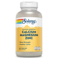 Thumbnail for SOLARAY Calcium Magnesium Zinc Supplement - with Calcium 1000mg, Magnesium 500mg - Bone Health, Muscle Function, Heart Health and Immune Support - Vegan, 60 Day Guarantee, 62 Servings, 250 VegCaps