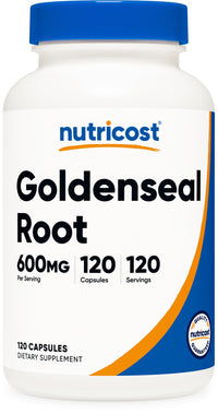 Thumbnail for Nutricost Goldenseal Root 600mg, 120 Capsules - Non-GMO, Gluten Free, Vegetarian Capsules