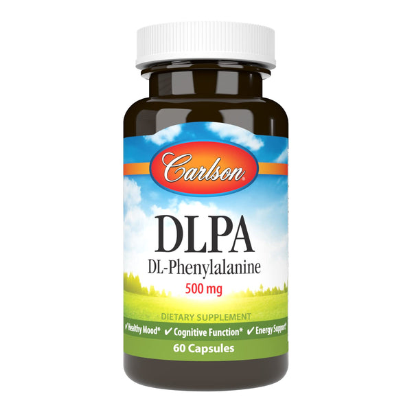 Carlson DLPA DL-Phenylalanine 500 mg Mood, Cognitive & Nervous System Support Supplement - 60 Capsules