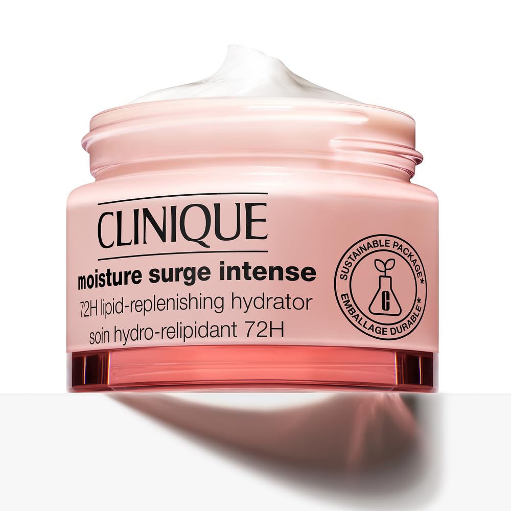 Clinique Moisture Surge Intense 72H Lipid-Replenishing Hydrator Face Moisturizer With Aloe Water + Cica | Hydrating + Moisturizing, 4.2 Fl Oz