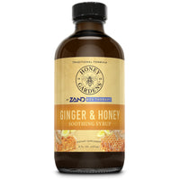 Thumbnail for Honey Gardens Ginger and Honey Syrup with Organic Apple Cider Vinegar and Propolis - Ginger Root and Ginger Root Extract - Apitherapy Digestive Support Supplement - 8 FL OZ, 48 Servings