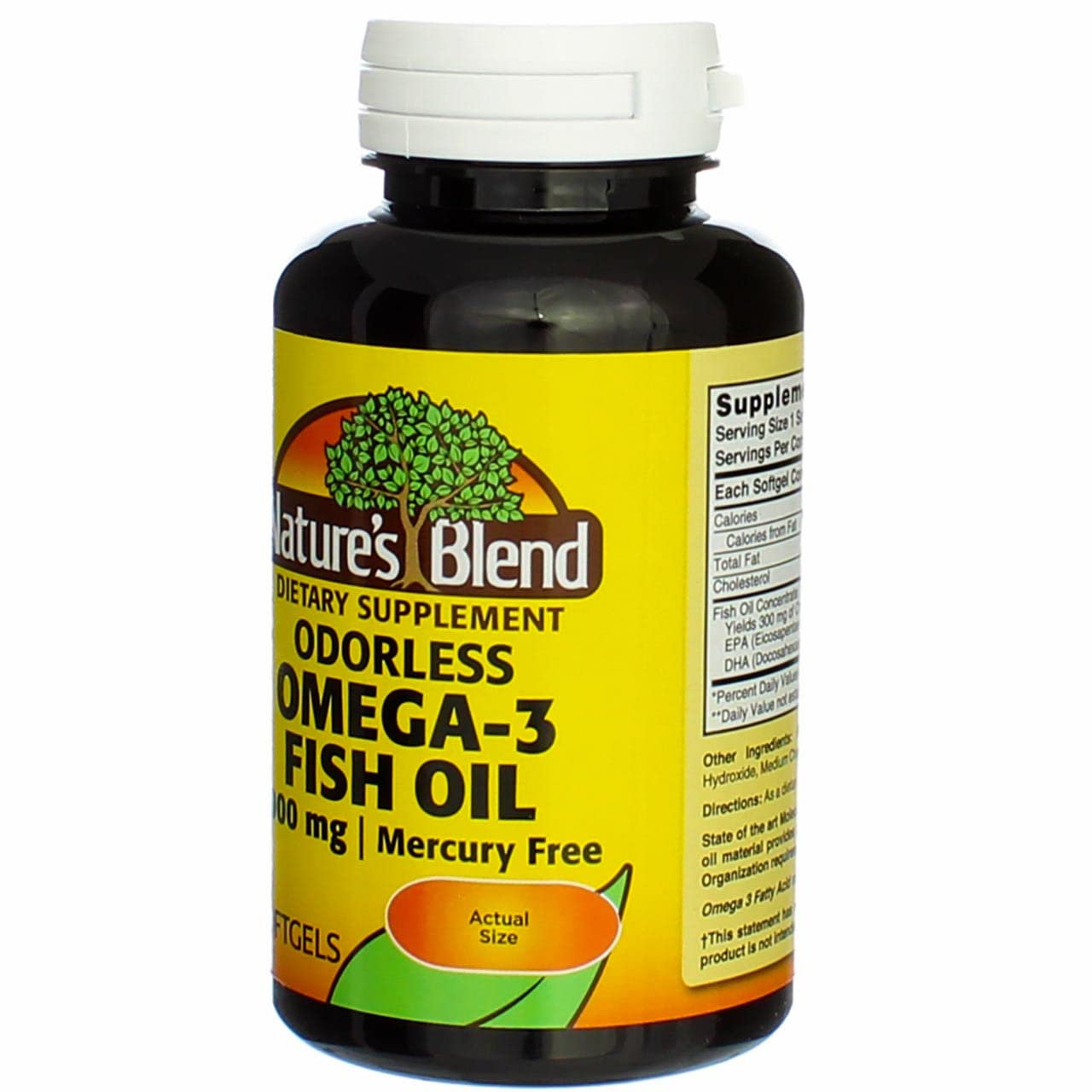 Nature's Blend Omega-3 Fish Oil Odorless 60 Sgels